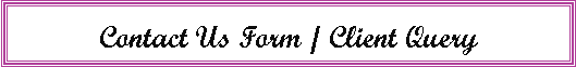 Text Box: Contact Us Form / Client Query